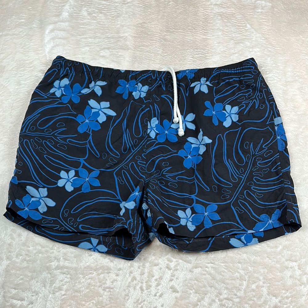Tommy Bahama Blue Floral Swim Trunks